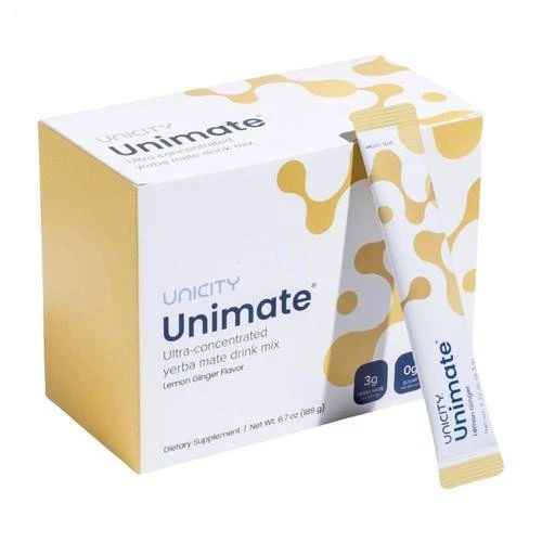 Unicity Unimate Yerba Mate Supplement LEMON GINGER 90/60/30 Packs~ Exp 2026