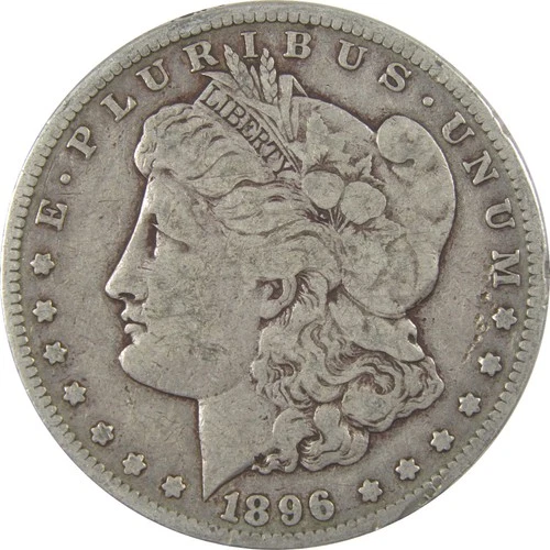 1896 S Morgan Silver Dollar VG Very Good Details $1 Coin SKU:I24336