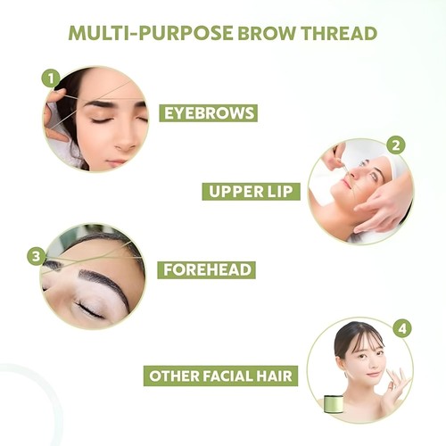 Organica Organic Cotton Eyebrow Threading Thread 8 Spool x 300m Pack - Picture 10 of 10