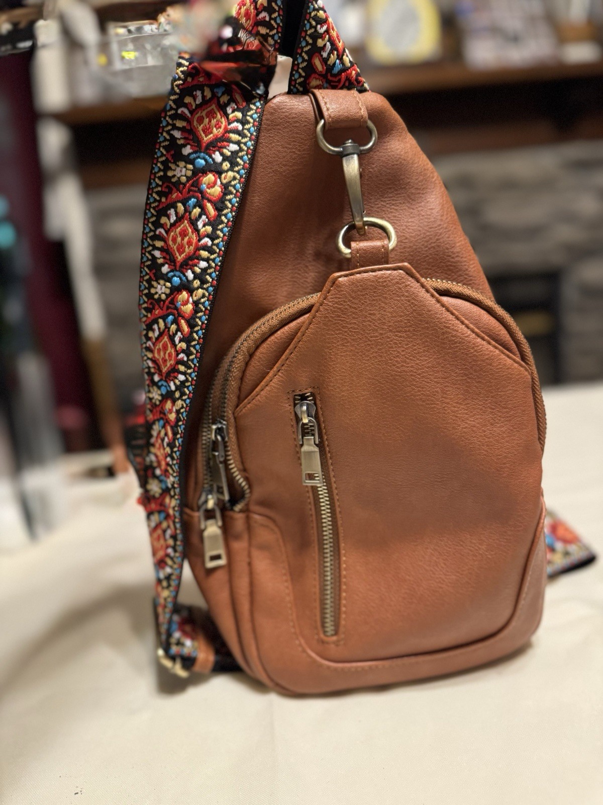 Antik Kraft Leather Sling Bag