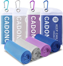 4 Pack Cooling Towel 40"X12" , Soft Breathable Chilly Towel, Ice Towel, Microfi