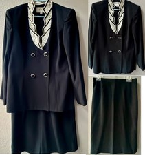 Vintage Nadree Beaded Collar Skirt Set Women  s Size 12