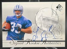 2002 SP Authentic Signed Rookie Authentics /1150 Luke Staley #206 Auto Card RC. rookie card picture