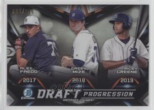 2019 Bowman Draft Chrome Progression Refractor 91/250 Alex Faedo Casey Mize 4l3