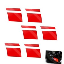 6 PCS Reflective Wheel Rim Decals, Tire Rim Stickers for 18-21 6 PCS 1 Red