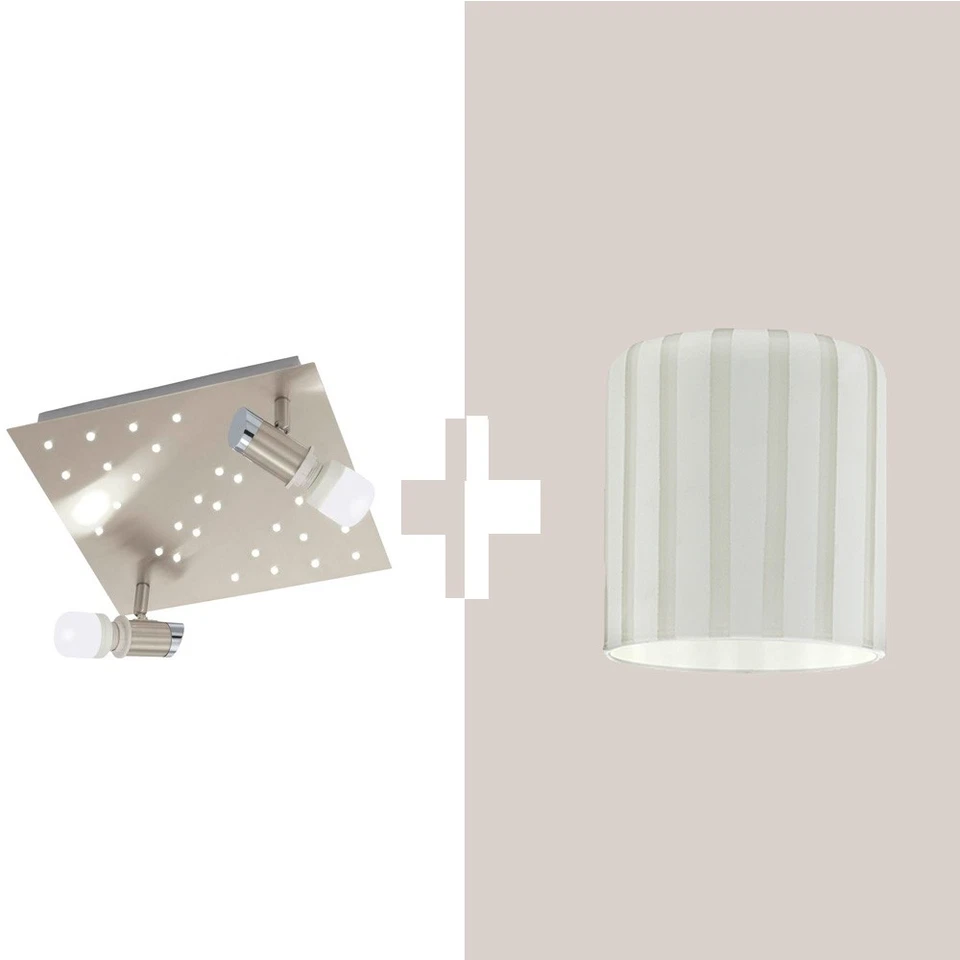 Eglo Plafoniera Mychoice Cromo 2 X 9W E14 Bianco Caldo Esl Orientabile + 32 X - Immagine 3 di 3