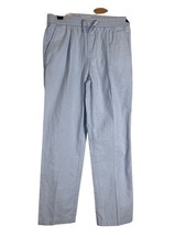 Linen Pant Straight Leg Kid 10 Blue Wedding Preppy Classic Neutral Old Money