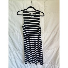 Old Navy Black White Stripe Sleeveless Tank Dress Women's Size Small