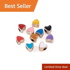 Craftdady Mixed Color Heart Beads 100Pcs