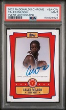 2025 McDONALD'S CHROME CALEB WILSON EVENT AUTOGRAPH POP 1 PSA 9