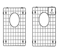 50/50 Double Bowl Kitchen Sink Stainless Steel Bottom Two Grids 16 x 14 Black