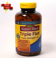 Nature Made Triple Flex Triple Strength + D3, 200 Caplets Exp 2027