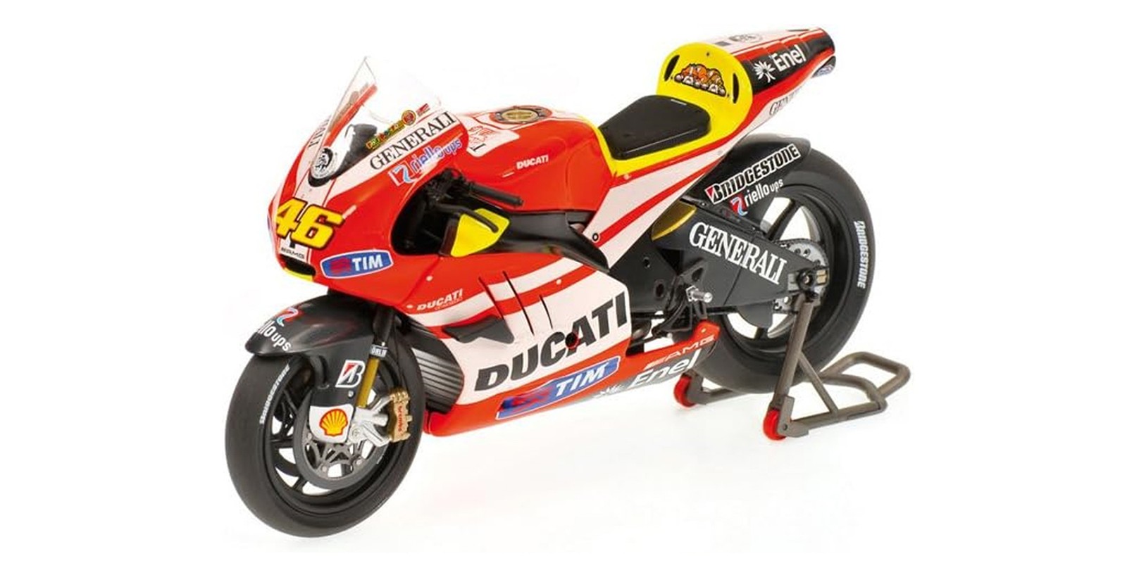 Minichamps 122110846 DUCATI DESMOSEDICI VALENTINO ROSSI UNVEILING 2011 1:12