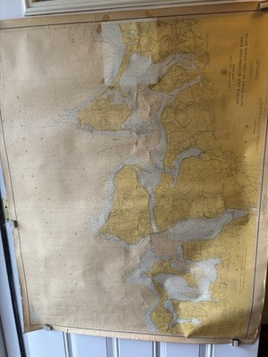 Oyster Huntington Bays South Shore of Long Island C & G.S. 224 Map Dec 11 1967