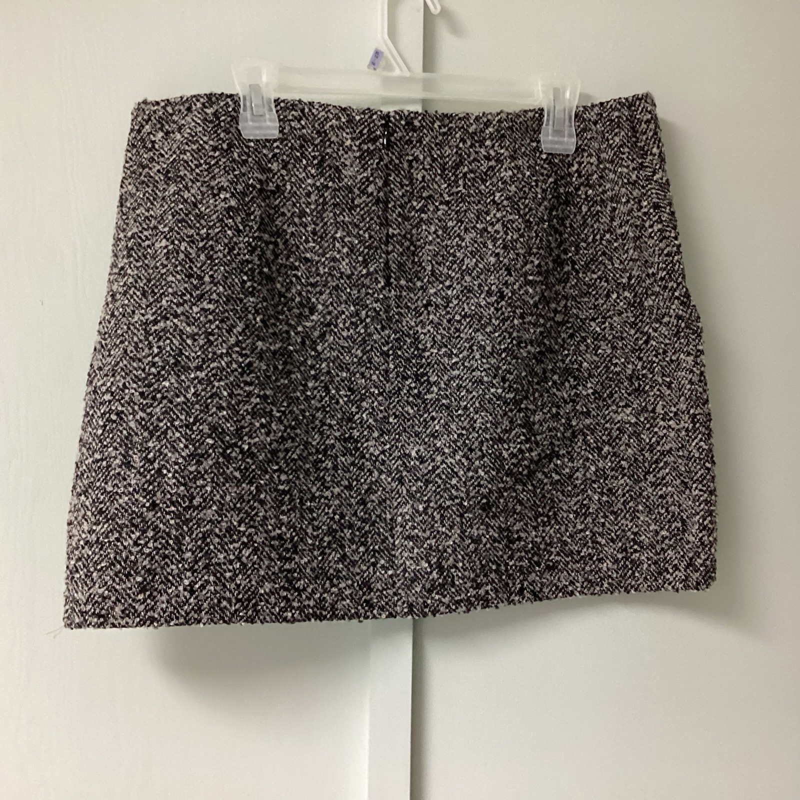 New H & M Skirt Women's Size 12 BrownBlack Tweed Wool Blend Lined A-Line Mini thumbnail 18