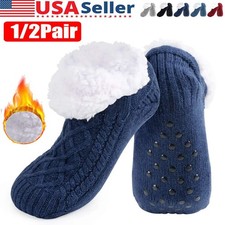 Women Slipper Socks with Gripper Winter Non Slip Thick Fuzzy Warm Socks NEW