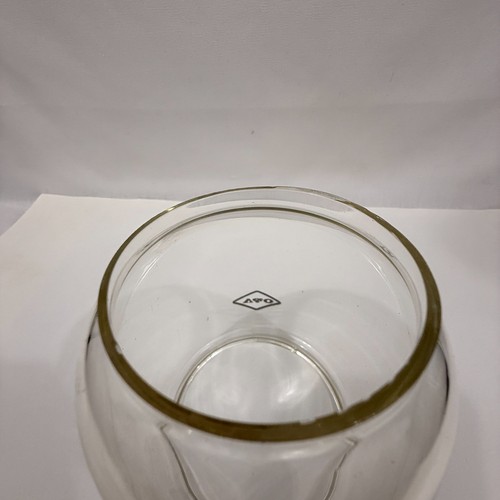 Vintage V&O Lantern Glass Globe 4"H x 3.25" Top OD x2.75" Bottom OD   Very Nice - 第 2/3 張圖片