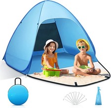 Easy Up UPF 50+ Pop up Beach Tent Hiking UV Protection Patio Sun Shade Shelter