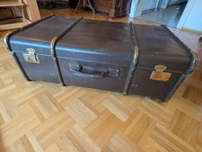 Vulkanfiber Reisekoffer 87x49x30cm Übersee Koffer Vintage Oldtimer Alt Antik 