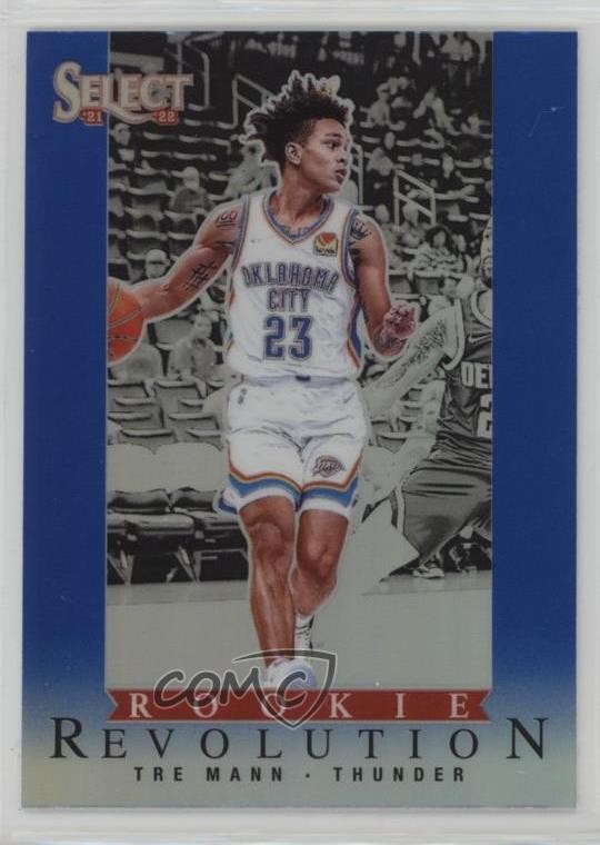 2021-22 Panini Select Rookie Revolution Blue Prizm Tre Mann #1 RC 2k3