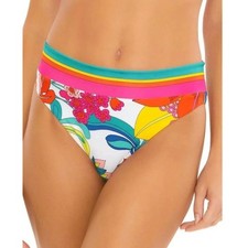 NWT Trina Turk Tropical Resort Fontaine High Waist Banded Printed Swim Bottom 14