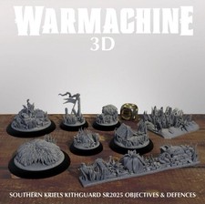Warmachine SOUTHERN KRIELS KITHGUARD SR2025 OBJECTIVES & DEFENCES 3d Printed