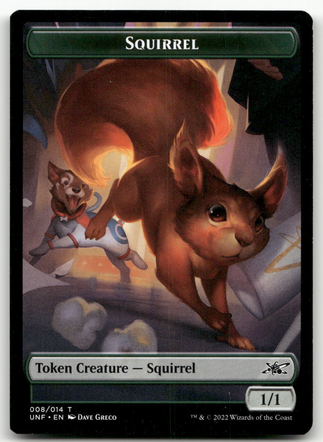 Squirrel Token #8 (MP) Unfinity UNF Magic MTG