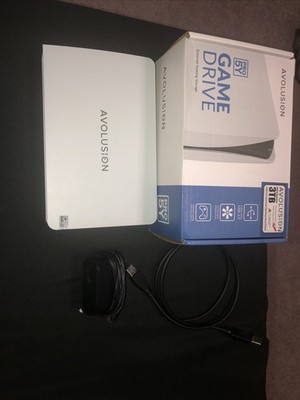 Avolusion PRO-M5 3TB USB 3.0 External Gaming HD for PS5 (WHITE)