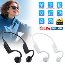 Bluetooth 5.4 Bone Conduction Headphones Wireless Open Ear Earbuds Sport MP3 New
