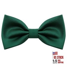 Bow Ties for Boys, Pre Tied Kids Bow Tie Solid Adjustable Baby Bow Tie Green