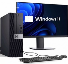 Dell OptiPlex 5070 Desktop PC SFF Intel i5 9th 16GB RAM 512GB SSD 24" LED Win 11