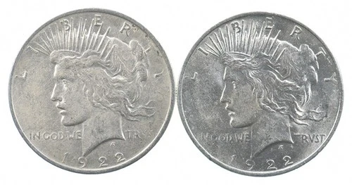 1922 & 1922 & Peace Silver Dollar $1 Bullion Collection Lot *904