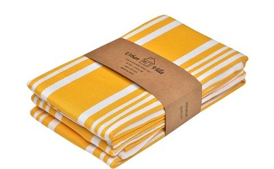 Kitchen Towels 100% Cotton Pack of 3, Highly Absorbent Quick Drying Super Soft