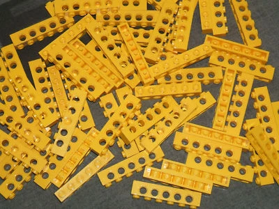 Lego Technic YELLOW Beams with holes - 4 pin / 3 Hole Brick x 15