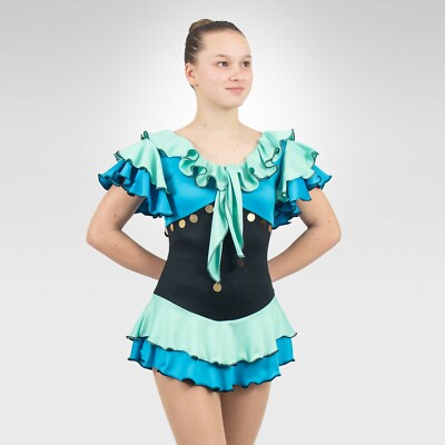 mint green figure skating dress Figure Skating Dress #SD225