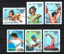 Jeux Olympiques Eté Bénin 1995 (2) Yvert n° 708 A à 708 F oblitérés