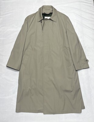 London Fog Jacket Mens 48 Regular Beige Trench Coat