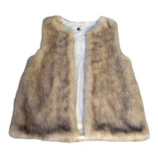 New Universal Thread brown faux fur open vest 2 side pockets Size; Medium