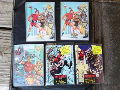 Lot 5 Vintage 1992 "Predator Vs. Robot Fighter" Trading Cards Comic Eph Collect - Picture 1 of 5