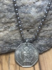 2021 Peru 50 Cnt REAL Coin Pendant Unisex Necklace Lima. (0A1)