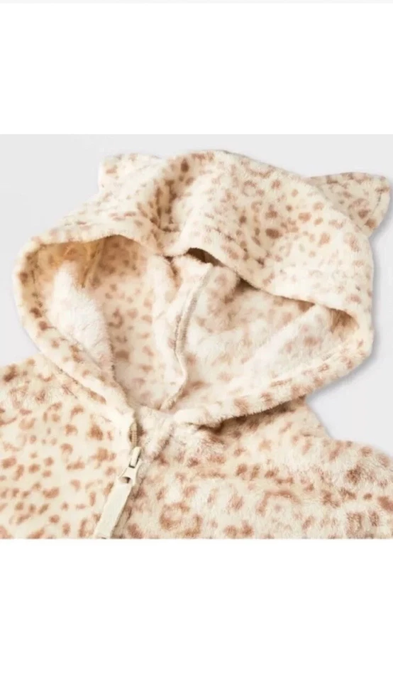 Девочек животных гепард печати пижамы цельный уши Cat & Jack новый с Ярлыками несколько размеров - Изображение 4 из 4