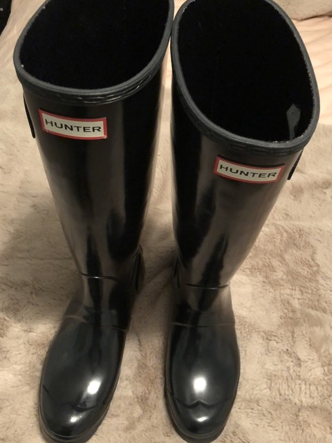 hunter floral rain boots