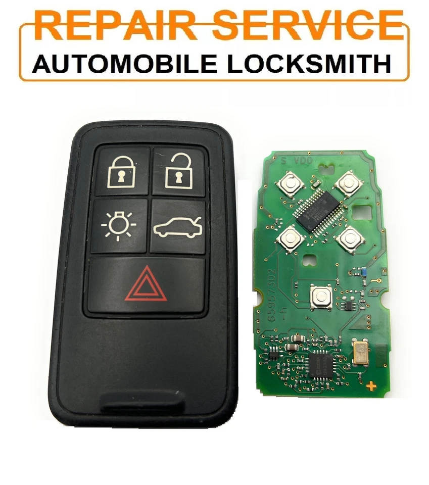 AUTOMOBILE LOCKSMITH Repair Service for Volvo V40 V60 V70 S60 XC60 S80 5 button remote key fob case