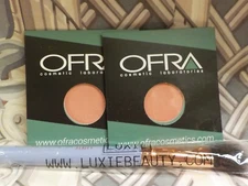 OFRA Cosmetic Blush Chameleon.14 oz  Lot of 2 w/ a #660 Luxie Beauty Brush