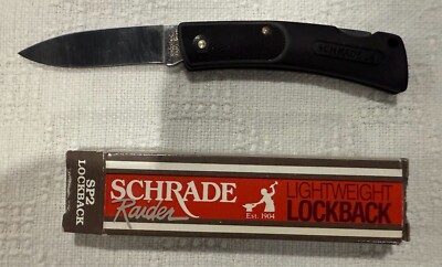 SCHRADE SP-2  - NIGHTHAWK ZYTEL LOCKBACK KNIFE STAINLESS - Vintage, Made in USA