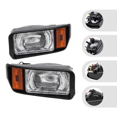 For Club Car DS /Turf /Carryall Golf Cart 1993-up Halogen Headlights Headlamps
