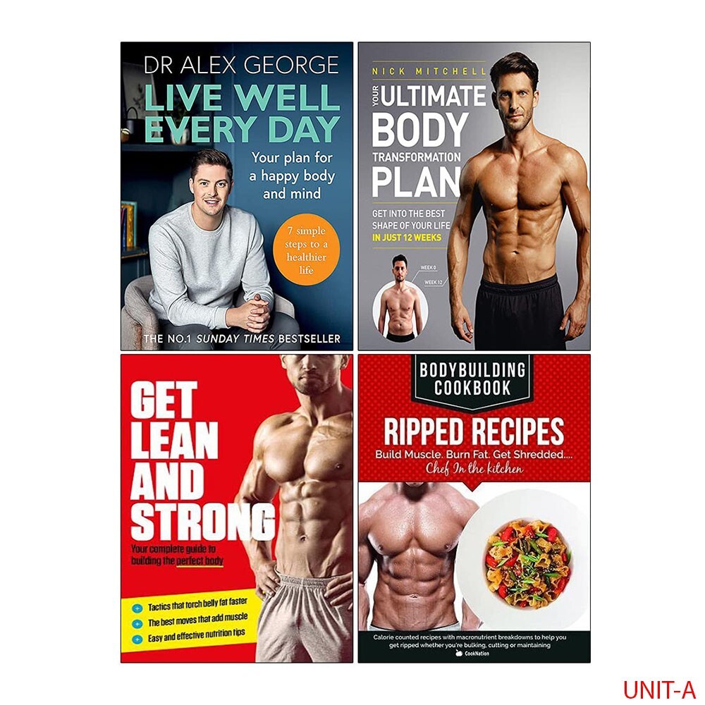 Live Well Every Day, Get Lean, BodyBuilding Cookbook & Ultimate Body 4 Books Set