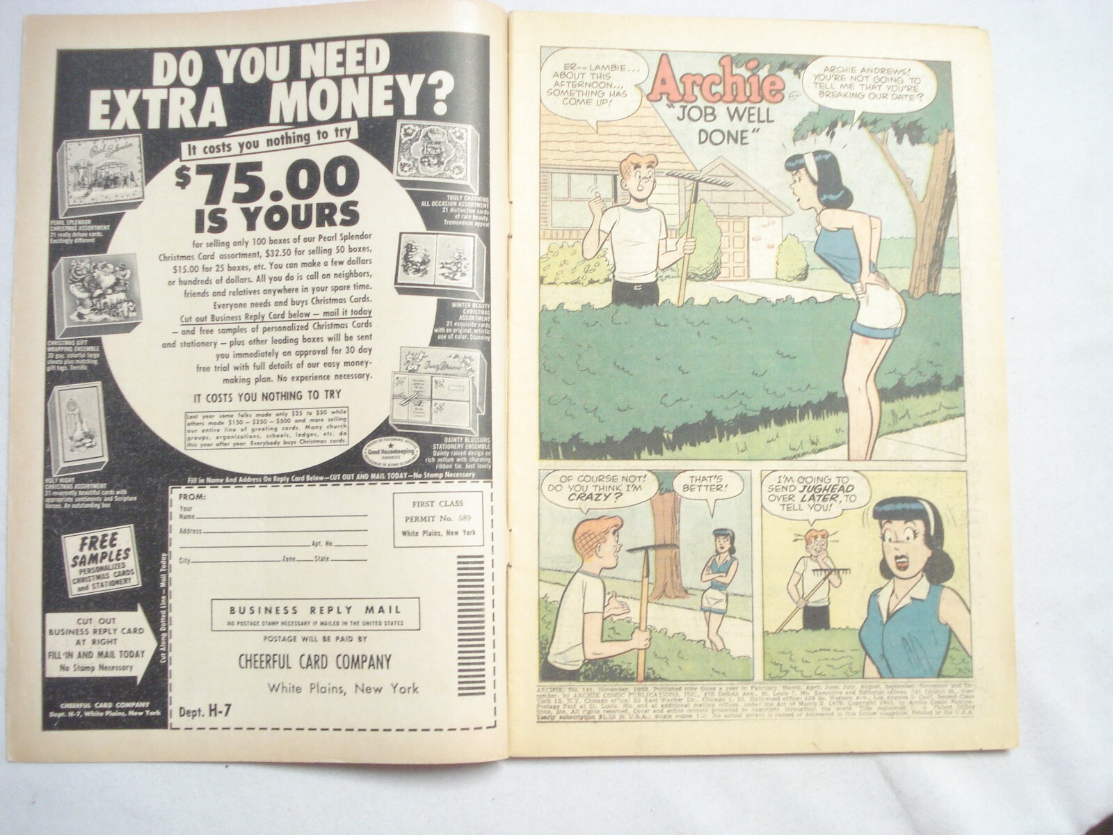 Archie Comics #141 1963 VG Veronica and Betty in Baseball Shorts Cover ...