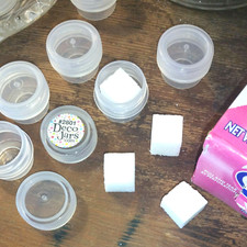 50 Mini Plastic Jars 1/8 oz Skincare Creme Container 2801 Screw Cap USA Tiny