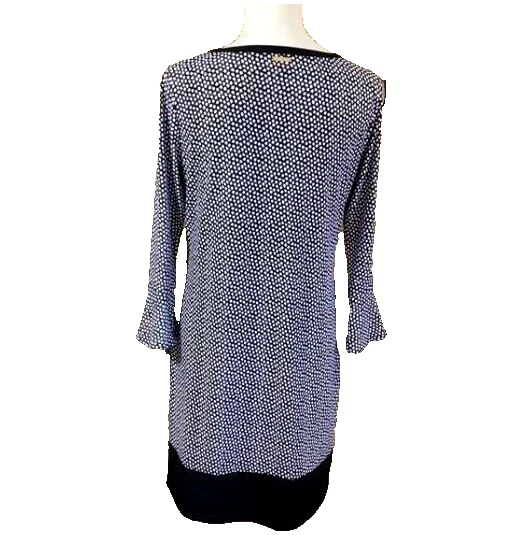 Abito Michael Kors nero bianco elasticizzato manica lunga cambio taglia M